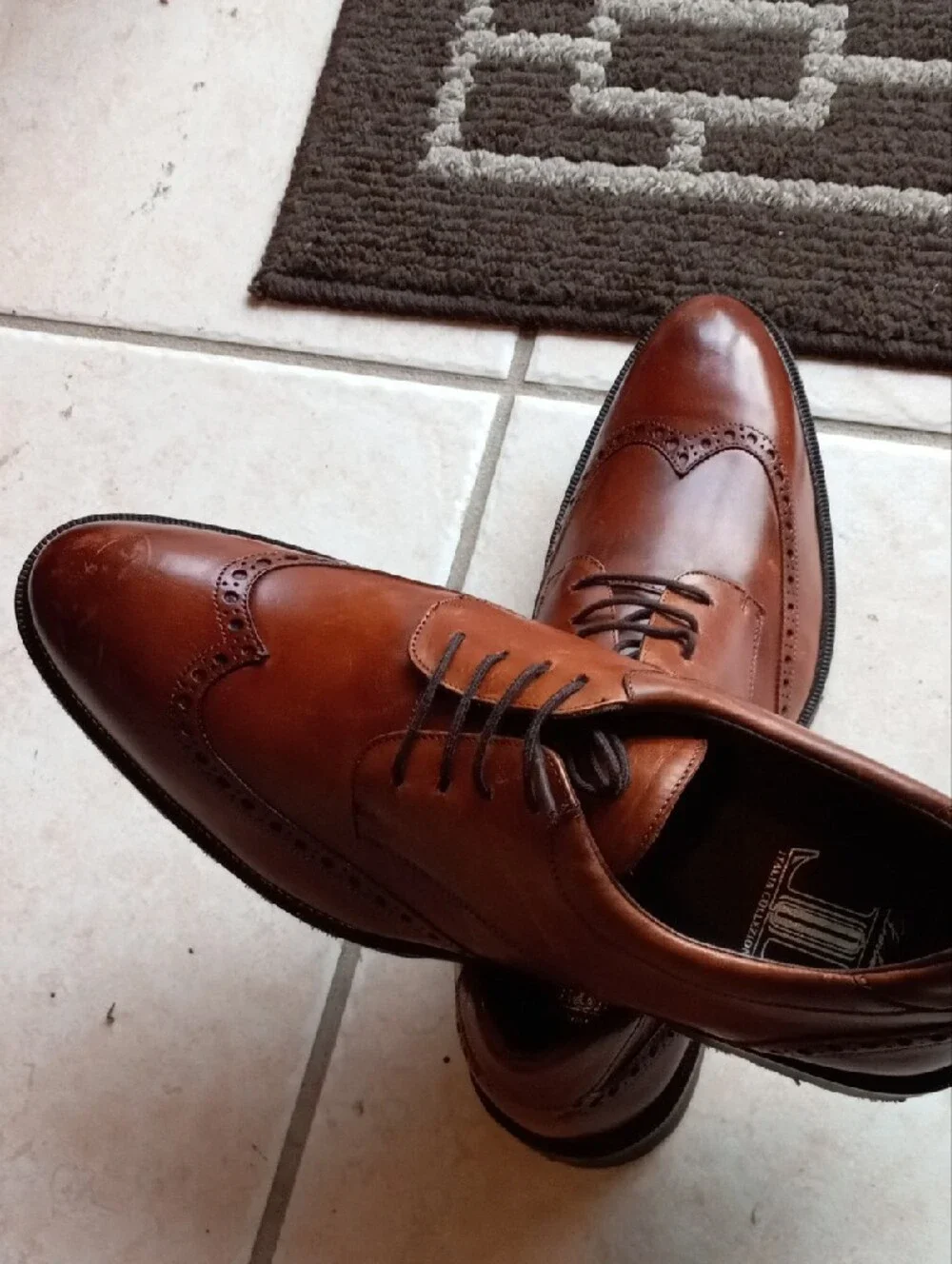 Classic Brown Leather Wingtip Derbys for Men